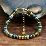 Ins style dopamine colored natural stone bead bracelet for women niche and high-end non fading crystal bracelet - V.I.P Digital Presence