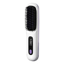 LCD wireless straightening comb rechargeable ceramic electric comb straightener portable negative ion non damaging heating comb - V.I.P Digital Presence