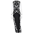 Summer Printed Leopard Pattern Hollow-out Sleeveless Waist-cinched Sexy Dress - V.I.P Digital Presence