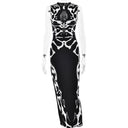 Summer Printed Leopard Pattern Hollow-out Sleeveless Waist-cinched Sexy Dress - V.I.P Digital Presence