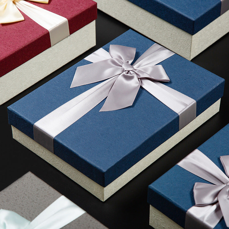 Bow gift box high-end world cover gift box for boys birthday shirt packaging box - V.I.P Digital Presence