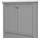 30inchgrey Bathroom Vanity with Sink ComboMulti-functional Bathroom Cabinet with Doors and Drawer Solid Frame and MDF Board - V.I.P Digital Presence