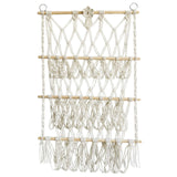 Simple decoration of shelves for children's rooms book ornaments wooden sticks 3-layer plush Bohemian toy storage net bag - V.I.P Digital Presence