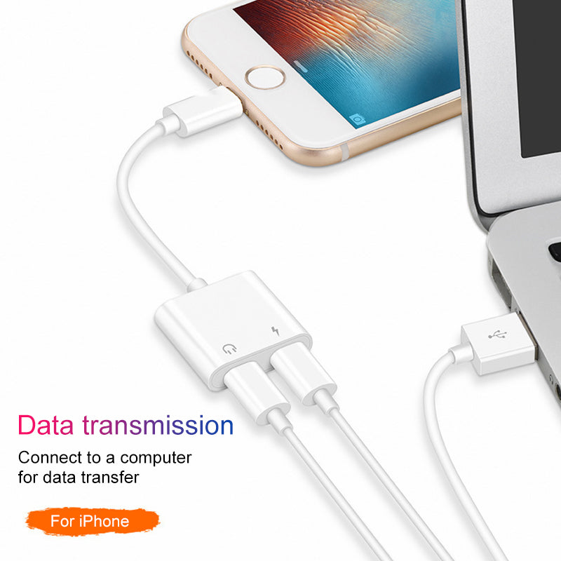 udio Adapter Charger Cable For iPhone X 8 Dual Headphone Aux cable for Lightning Converter For iPhone 10 Charging Splitter - V.I.P Digital Presence