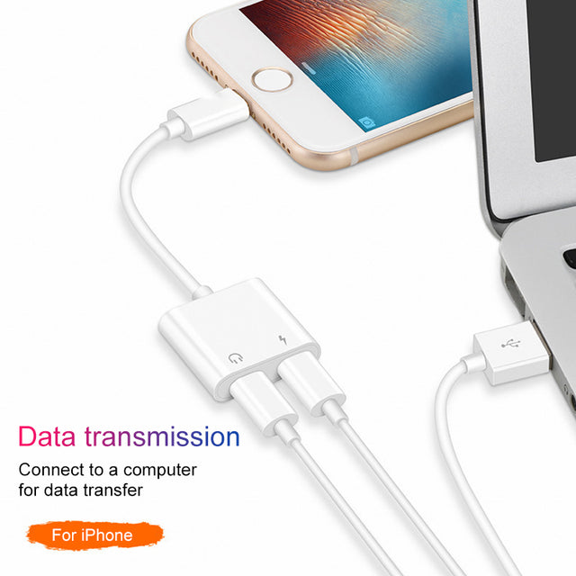 udio Adapter Charger Cable For iPhone X 8 Dual Headphone Aux cable for Lightning Converter For iPhone 10 Charging Splitter - V.I.P Digital Presence