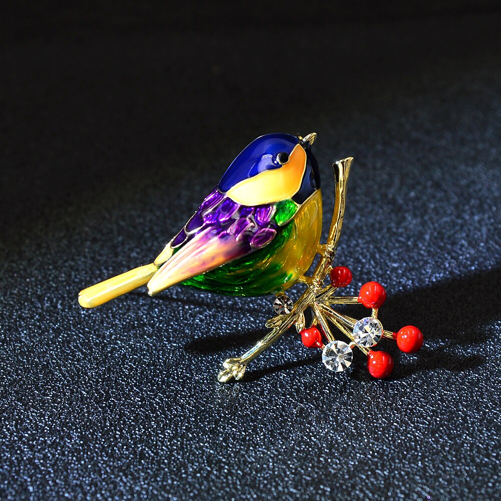 CINDY XIANG Cute Vivid Bird Brooches For Women Winter Animal Design Pin Branch Accessories 3 Colors Available High Quality - V.I.P Digital Presence