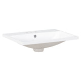 24" Bathroom Vanity Top Only White Basin 3-Faucet Holes  4" Faucet Available Ceramic - V.I.P Digital Presence