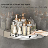 Rotating toilet triangle storage rack wall mounted bathroom toilet no drilling wall corner shower gel storage rack - V.I.P Digital Presence