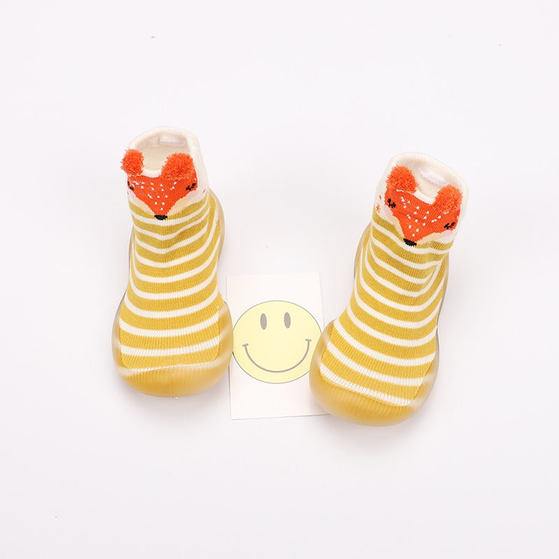 Baby cartoon walking shoes, cute multi-color children's floor socks, soft soled anti slip knitted shoes - V.I.P Digital Presence