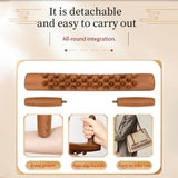 Handheld 34 Beads Home Massaging Device wood stick massage tool Body Massage Wooden Guasha Tool for Relaxation - V.I.P Digital Presence