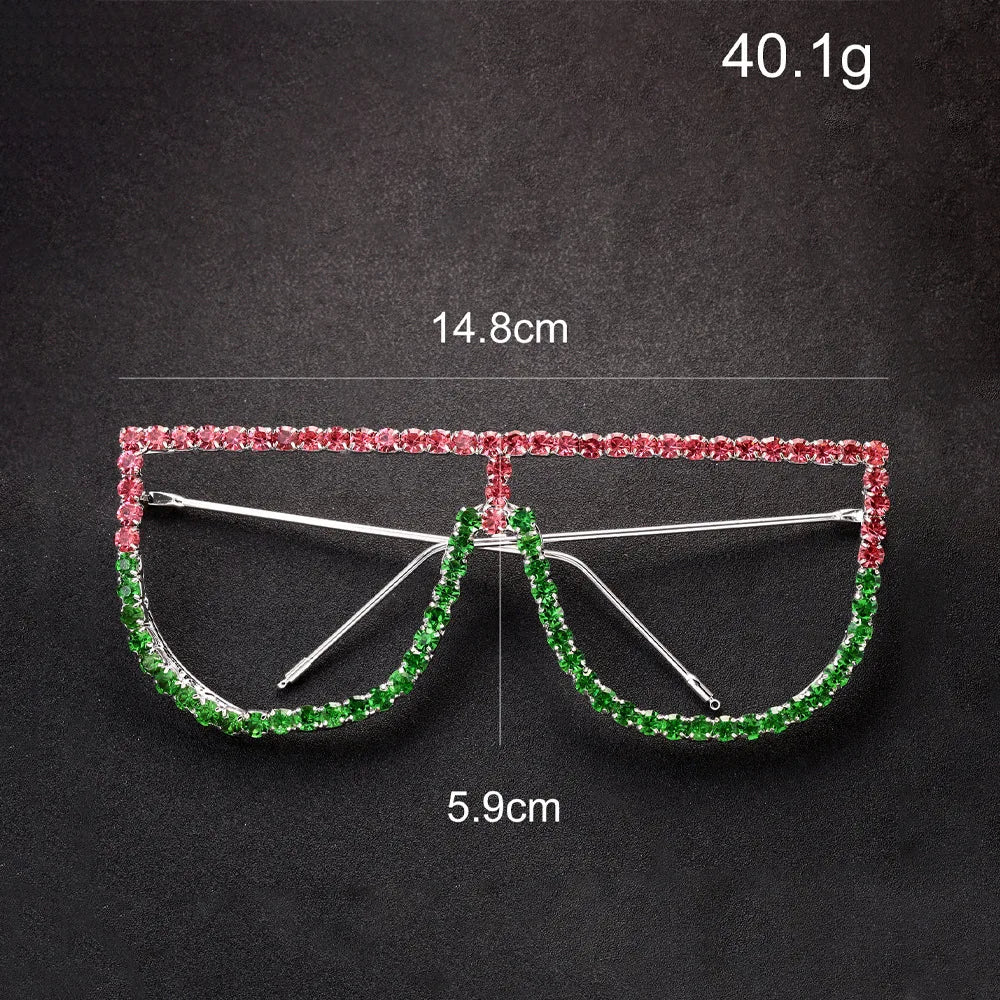 Hot tassel glasses frame no lens rhinestone glasses frame personality accessories female - V.I.P Digital Presence