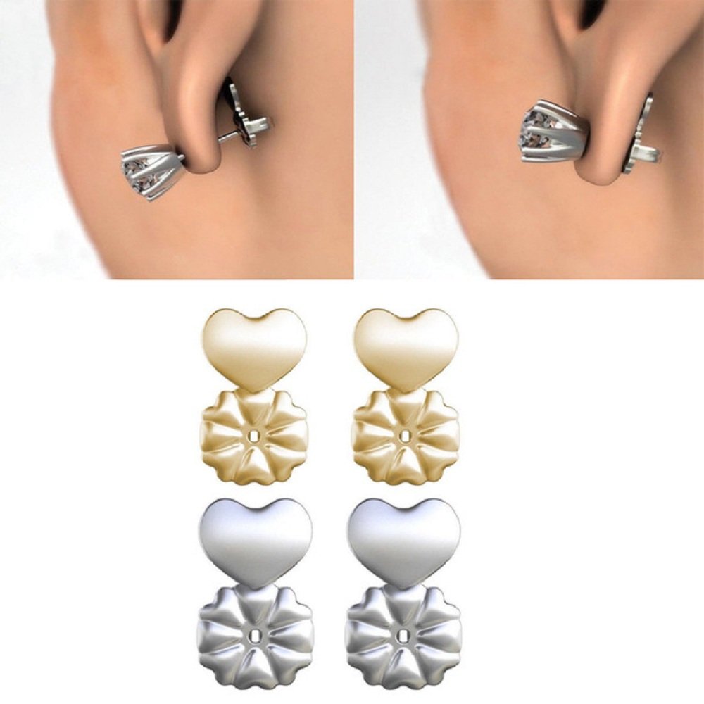 Adjustable 925 Sterling Silver Earring Backs Replacements for Heavy Earrings Hypoallergenic Support for Earrings - V.I.P Digital Presence