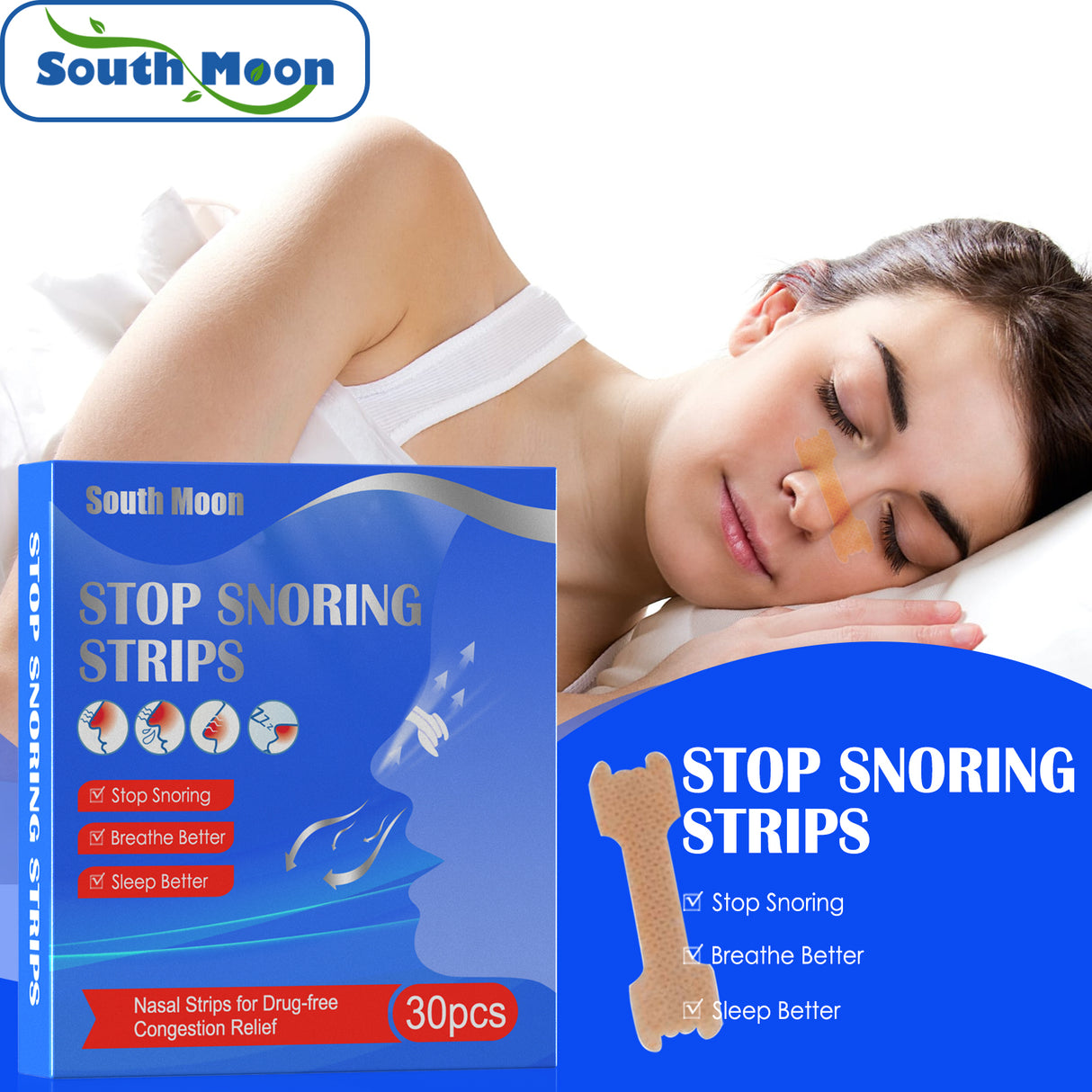 Relieves Nasal Obstruction Nasal Dilation Discomfort Relieves Sleep Disorders Snoring Nose Ventilation Patch - V.I.P Digital Presence