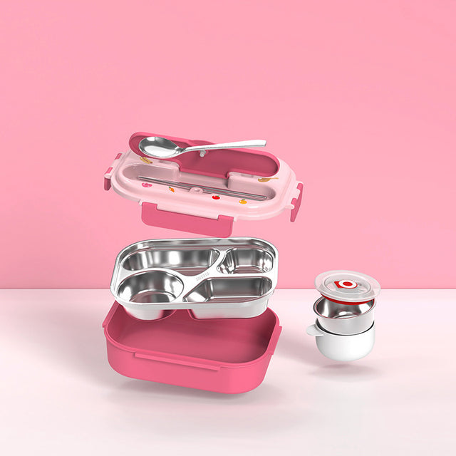Cartoon cute food grade household 316 stainless steel compartment lunch box lunch box - V.I.P Digital Presence