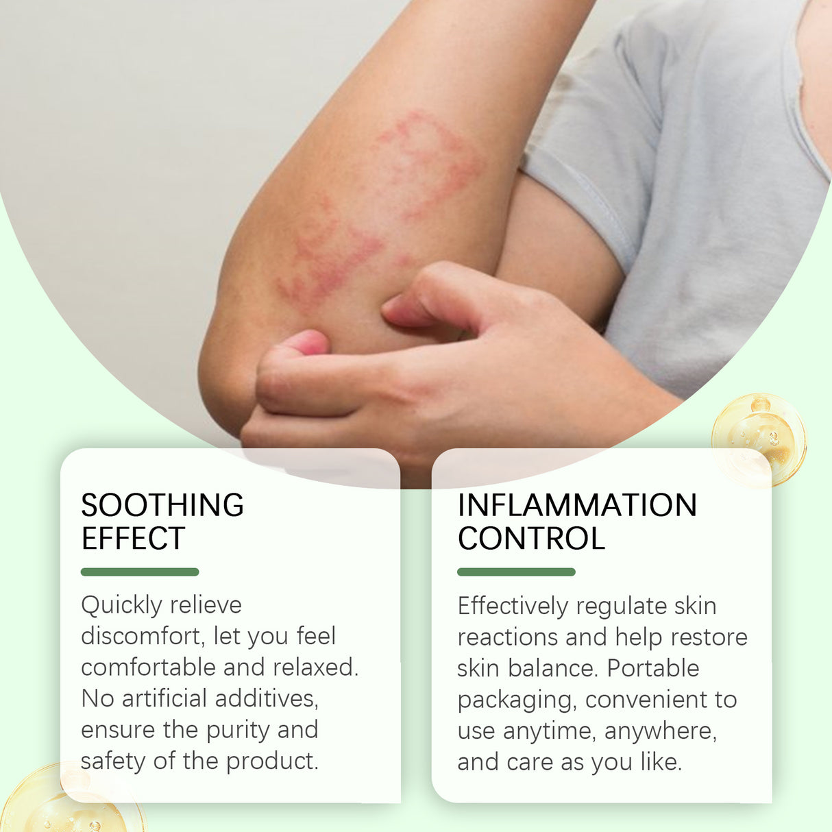 Crema calmante a base de hierbas que alivia y nutre la piel irritada con una crema de tratamiento corporal.