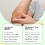 Crema calmante a base de hierbas que alivia y nutre la piel irritada con una crema de tratamiento corporal.