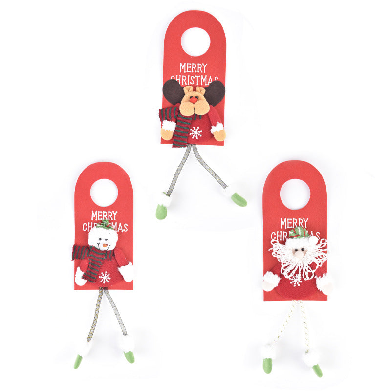 New Christmas Decorations Window Display Pendant Cartoon Old Man Snowman Doll Christmas Fabric Door Hanging - V.I.P Digital Presence