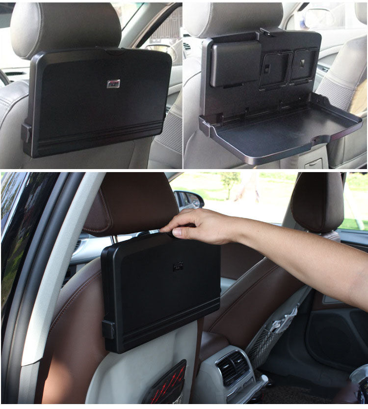 Car Dining Tray Chair Back Storage Table Small Dining Table Car Chair Back Drink Rack Mobile Phone Rack Car Supplies - V.I.P Digital Presence