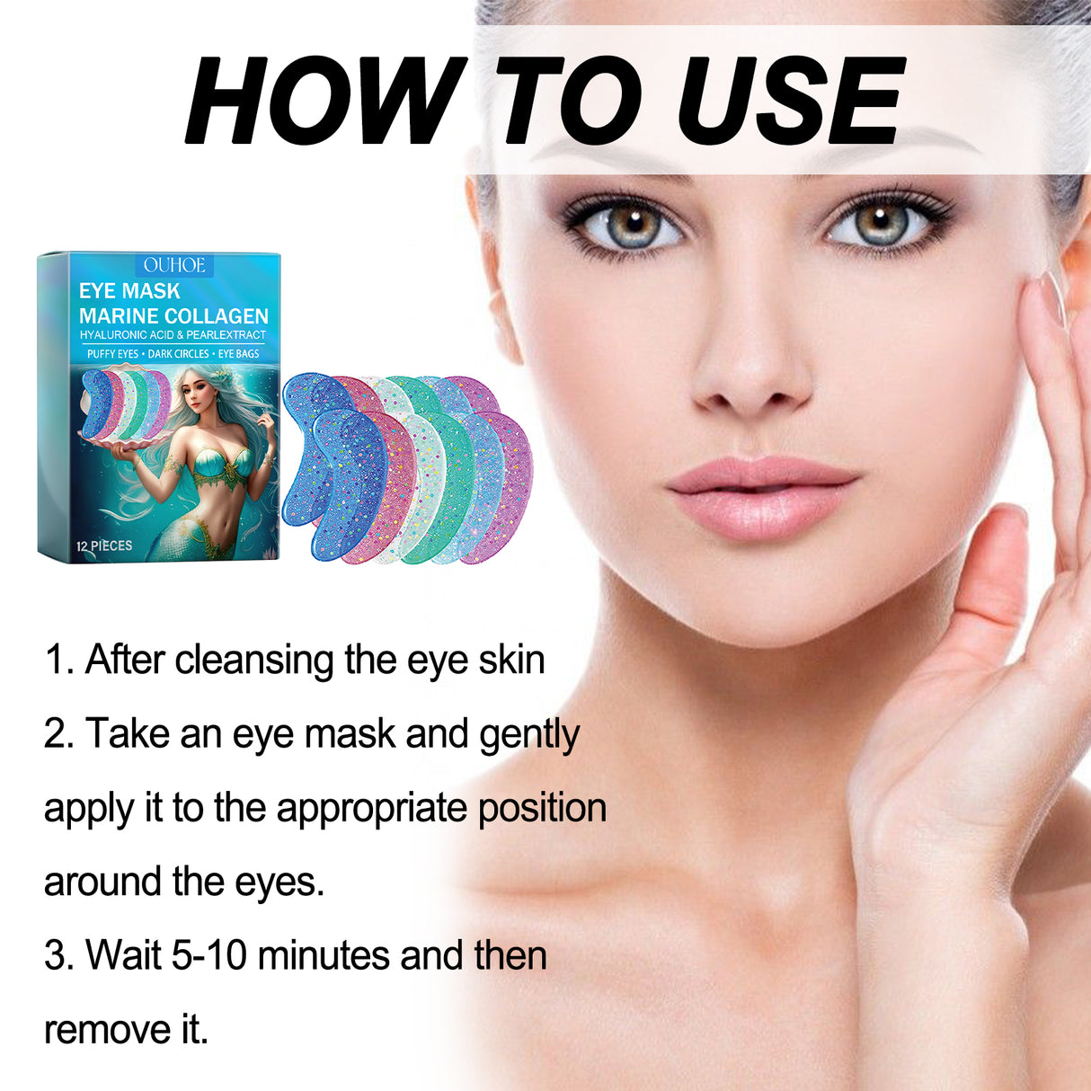 Marine Collagen Eye Mask, Moisturizing And Desalting Eye Bags Firming Skin Around Eyes Lifting Patch - V.I.P Digital Presence