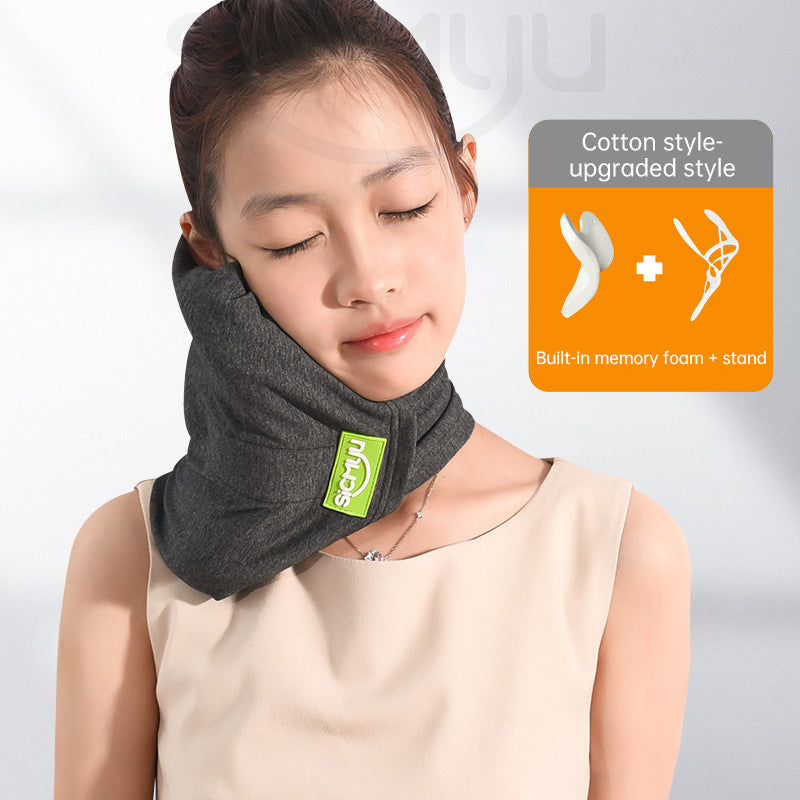 Memory Foam Travel Pillow for Plane, Train & Car - Neck Support Cushion with Washable Cover, Ideal for Sleeping - V.I.P Digital Presence