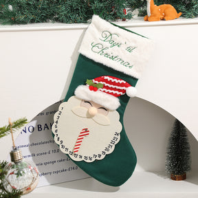 Christmas tree decoration gift bag, Santa Claus snowman knitted socks, home party decoration pendant - V.I.P Digital Presence