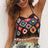 Geometric Halter Neck Swim Top - V.I.P Digital Presence