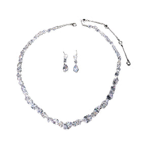 Simple necklace earring set bride's wedding jewelry set fashionable and versatile accessories - V.I.P Digital Presence