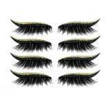 New Glitter Self-Adhesive Eyeliner Eyeshadow Sticker Double Eyelid False Eyelashes Waterproof Party Eye Makeup Sticker - V.I.P Digital Presence