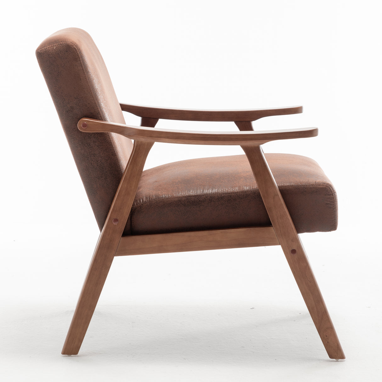 Medieval modern chair, solid wood frame living room chair, accent chair with ultra thick backrest - V.I.P Digital Presence