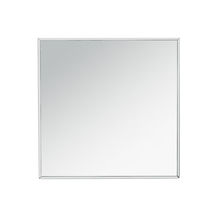 U-Can 13.8'' Silver Square Mirrored End Table, Modern Side Table with Crushed Diamond for Living Room, No Assembly Required - V.I.P Digital Presence