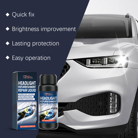 HOMONTH Headlight Refurbishment Repair Liquid, Headlight Yellow Easily Refurbished Reglow Crystal Bright Cleaning Liquid - V.I.P Digital Presence