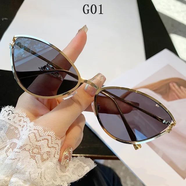 Cat Eye Sunglasses Women Trendy Vintage Vacation Designer Luxury Glasses Lentes De Sol Mujer Lunette Soleil Femme Vasos - V.I.P Digital Presence