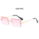 Trendy Men Women Summer Rimless Sunglasses Fashion Small Rectangle Sun Glasses Traveling Style UV400 Shades Eyewear - V.I.P Digital Presence