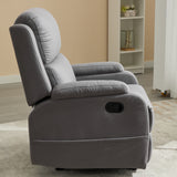 PU leather recliner massage chair with adjustable leg positions at the back, easy to reach side buttons - gray - V.I.P Digital Presence