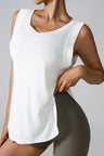 Slit Round Neck Active Tank - V.I.P Digital Presence