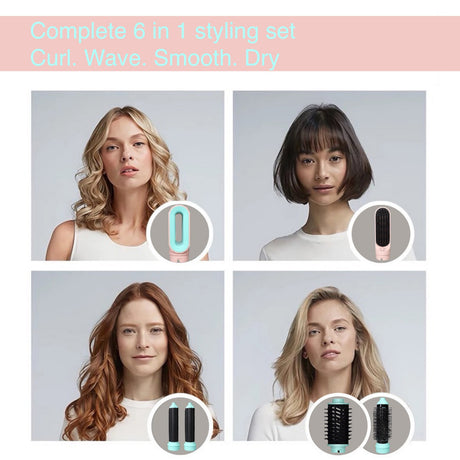 6 In 1 Multi Styler New Design Hair Dryer For Hair 6 in 1 hair styler With Curling Barrel Hot Air Brush Styling Tool MultiStyler - V.I.P Digital Presence