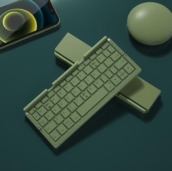 Mini teclado plegable inalámbrico compatible con Bluetooth, teclado plegable para computadora portátil, Windows, Android, tableta, iPad y teléfono. 