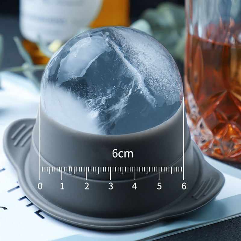 Molde de silicona para cubitos de hielo en forma de esfera, apilable, de fusión lenta, para hacer bolas de hielo redondas, para hacer gelatina, para cócteles, whisky y bebidas.