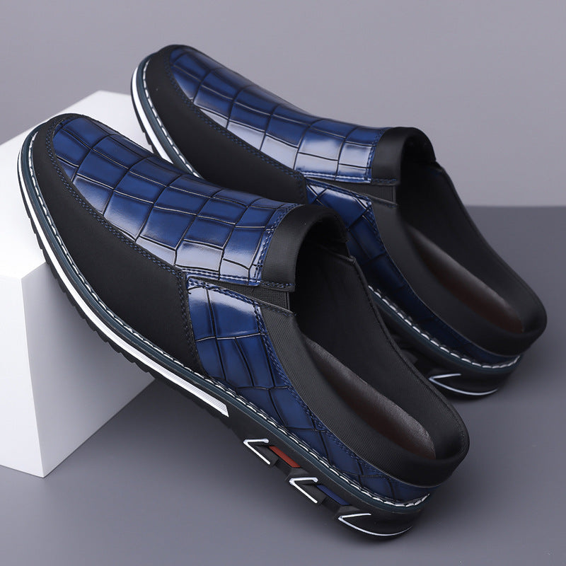 Men's Half-Slipper Leather Shoes Back Strap Slippers Big Size Toe-Covered Slippers - V.I.P Digital Presence