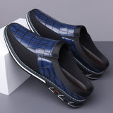 Men's Half-Slipper Leather Shoes Back Strap Slippers Big Size Toe-Covered Slippers - V.I.P Digital Presence