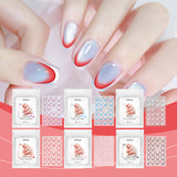 Pegatinas de uñas con degradado francés Pegatinas de uñas con degradado Decoración de uñas fácil Pegatinas de uñas personalizadas