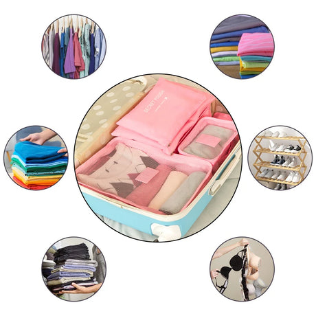 Travel storage bag 6-piece set waterproof clothing sorting bag bags Travel storage bag 6-piece set - V.I.P Digital Presence