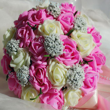 Bride Holding Flowers Romantic Wedding Colorful Bride 's Bouquet Red Pink Blue And Purple Bridal - V.I.P Digital Presence