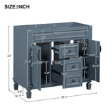 36'' Bathroom Vanity without Top Sink Cabinet only Modern Bathroom Storage Cabinet with 2 Soft Closing Doors and 2 Drawers - V.I.P Digital Presence