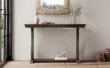 48-Inch Rustic Vintage Console Table --- Farmhouse Style Entryway Table with Open Shelf and Sturdy Construction (Walnut) - V.I.P Digital Presence