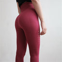 Super Stretchy Gym Tights Energy Seamless Tummy Control Yoga Pants High Waist Sport Leggings Purple Running Pants Women - V.I.P Digital Presence