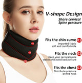 Three layer sponge neck support, breathable, high elasticity, anti bowing, forward leaning, cervical neck decompression, office neck cover - V.I.P Digital Presence