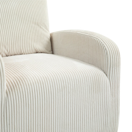JiaDa Upholstered Swivel Glider.Flannel fabric.Rocking Chair for Nursery in Beige.Modern Style One Left Bag - V.I.P Digital Presence