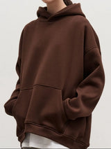 Pocketed Dropped Shoulder Long Sleeve Hoodie - V.I.P Digital Presence