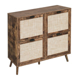 4 Door Shoe Rack, Freestanding Modern Shoe Storage Cabinet, for Entryway - V.I.P Digital Presence
